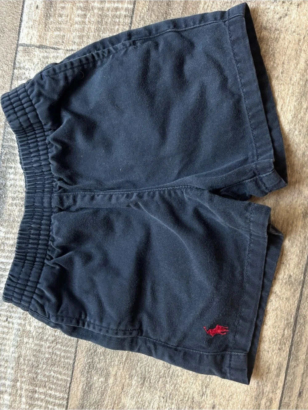 Ralph Lauren Boys Navy Shorts with Red Pony